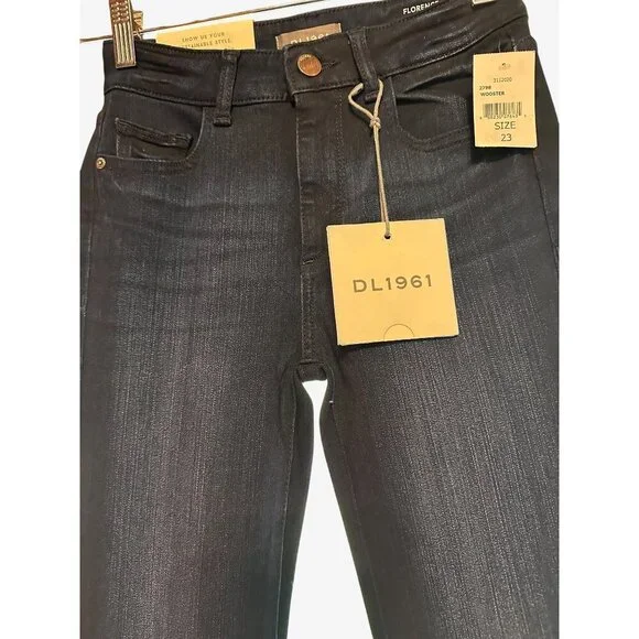 DL1961 Wooster Womens Skinny Jeans Size 23 Dark Wash Stretch Denim Florence Mid - Picture 7 of 11